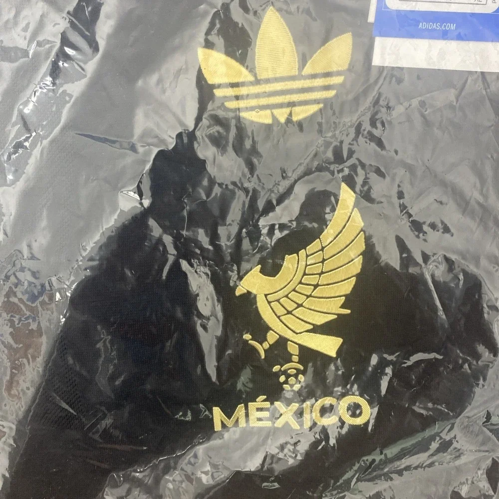 NWT Authentic Adidas Mexico Gold Cup Black/gold 2025 Soccer Jersey Size M JF2639 - Picture 5 of 7
